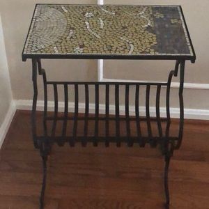 Mosaic newspaper table